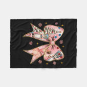 Coquette Bow Nutcracker WeihnachtsWeihnachtsWeihna Fleecedecke (Vorderseite (Horizontal))