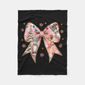 Coquette Bow Nutcracker WeihnachtsWeihnachtsWeihna Fleecedecke (Vorderseite)