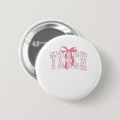 Coquette Bow Pencil Design Lehrer Button (Vorne & Hinten)