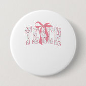 Coquette Bow Pencil Design Lehrer Button (Vorderseite)