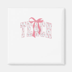 Coquette Bow Pencil Design Lehrer Magnet