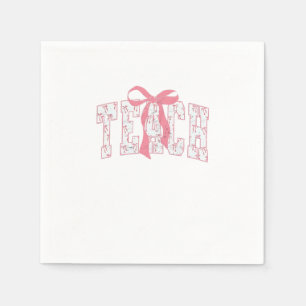 Coquette Bow Pencil Design Lehrer Serviette