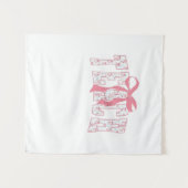 Coquette Bow Pencil Design Lehrer Wandteppich (Vorderseite (Horizontal))