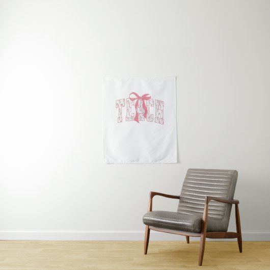 Coquette Bow Pencil Design Lehrer Wandteppich (Beispiel)