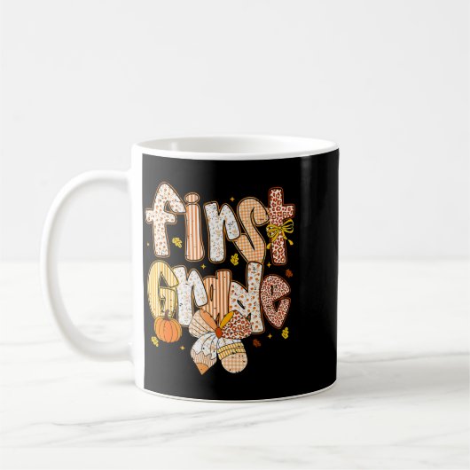 Coquette Bow Pencil Fall First Grade Teacher Schoo Kaffeetasse (Links)