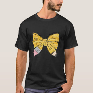 Coquette Bow Pencil Kindergarten Kinder Kind Zurüc T-Shirt