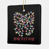 Coquette Bow Personalized Christmas Lights Holiday Keramikornament (Links)