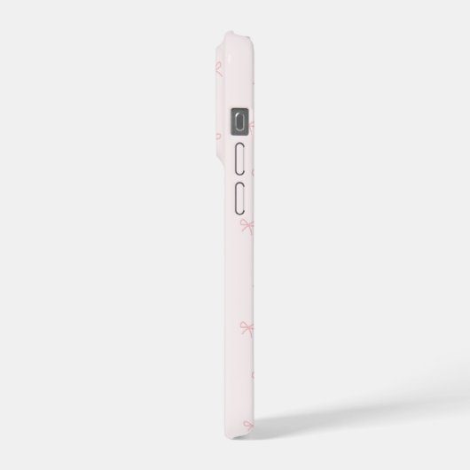 Coquette Bow Personalized Phone Pink iPhone Hülle (Linke Seite)