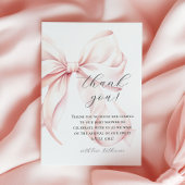 Coquette Bow Pink Baby Dusche Dankeskarte