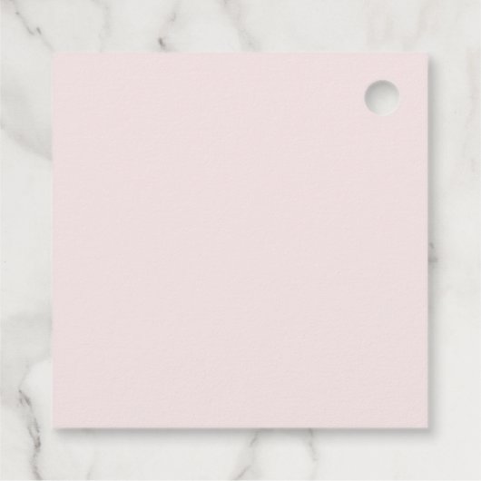 Coquette Bow Pink Baby Dusche Geschenkanhänger (Rückseite)