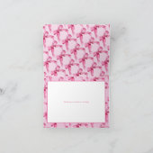 Coquette Bow | Pink Baby Girl Dusche Dankeskarte (Innenseite)