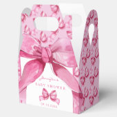 Coquette Bow | Pink Baby Girl Dusche Geschenkschachtel (Geöffnet)