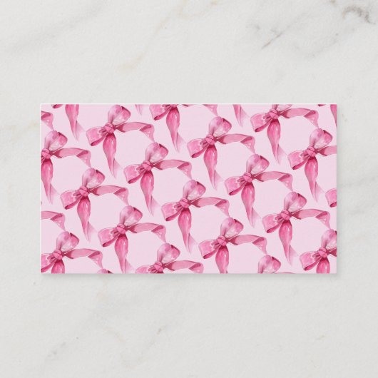 Coquette Bow | Pink Baby Girl Showbuchanfrage Begleitkarte (Rückseite)