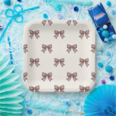 Coquette Bow Pink Birthday Party Pappteller (Party)