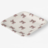 Coquette Bow Pink Birthday Party Pappteller (Gewinkelt)