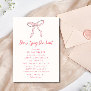 Coquette Bow Pink Brautparty Einladung