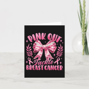 Coquette Bow Pink Out Tackle American Football Bre Karte