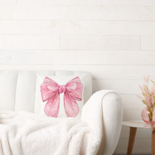 Coquette Bow Polka Dot Kissen