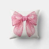 Coquette Bow Polka Dot Kissen (Rückseite)