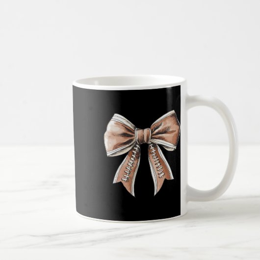 Coquette Bow Pumpkin American Footll Erntedank Kaffeetasse (Rechts)