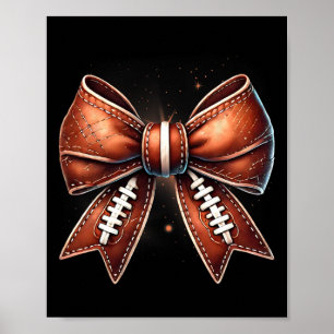 Coquette Bow Pumpkin American Footll Erntedank Poster