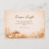 Coquette Bow Pumpkin Diapper Raffle Begleitkarte (Vorderseite)