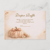 Coquette Bow Pumpkin Fall Diapper Raffle Begleitkarte (Vorderseite)