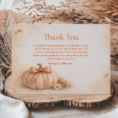 Coquette Bow Pumpkin Fall Graduation Dankeskarte