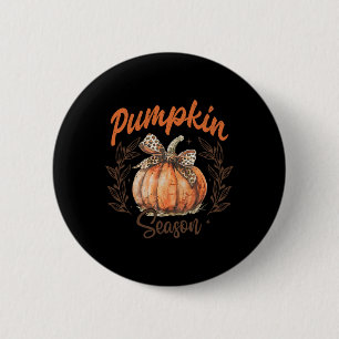 Coquette Bow Pumpkin Saison Erntedank Herbstfest Button