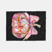 Coquette Bow Pumpkin Saison Erntedank Herbstfest Fleecedecke (Vorderseite (Horizontal))