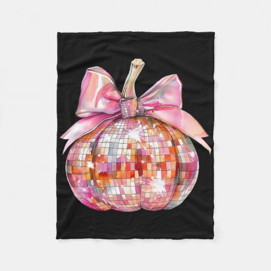 Coquette Bow Pumpkin Saison Erntedank Herbstfest Fleecedecke (Vorderseite)