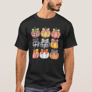 Coquette Bow Pumpkin Saison Herbst Herbstlaub als T-Shirt