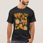 Coquette Bow Pumpkin Saison Herbst Herbstlaub als T-Shirt (Vorderseite)