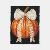 Coquette Bow Pumpkin Saison Herbst Y'all Fleecedecke (Vorderseite)