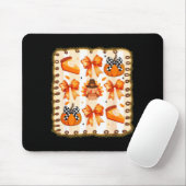 Coquette Bow Pumpkin Season Thanksgiving Autumn Fa Mousepad (Mit Mouse)