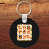 Coquette Bow Pumpkin Season Thanksgiving Autumn Fa Schlüsselanhänger (Vorderseite)