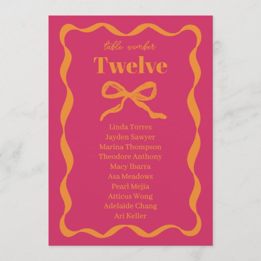 Coquette Bow Retro Hochzeitskarten Einladung (Vorderseite)