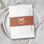 Coquette Bow Retro Wedding Einladungsbanderole