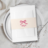 Coquette Bow Retro Wedding Einladungsbanderole