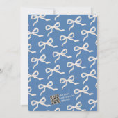 Coquette Bow Retro Wedding Foto Save The Date (Rückseite)