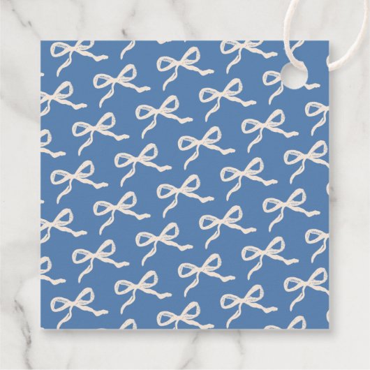 Coquette Bow Retro Wedding Geschenkanhänger (Rückseite)