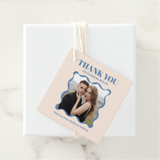 Coquette Bow Retro Wedding Geschenkanhänger (Beispiel)