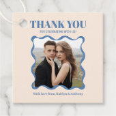 Coquette Bow Retro Wedding Geschenkanhänger (Vorderseite)