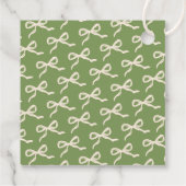 Coquette Bow Retro Wedding Geschenkanhänger (Rückseite)