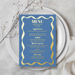 Coquette Bow Retro Wedding Real Foil Menu Card Folieneinladung<br><div class="desc">Feiern Sie stilvoll mit diesen sehr trendigen Retro-Coquette-Stil reale Folie gepresst Hochzeitsmenu Karten. Das Design ist leicht mit Ihrer eigenen Menüabfassung zu personalisieren und Ihre Gäste werden begeistert sein,  wenn sie diese fabelhaften Menüs bei Ihrer Hochzeit sehen. Weitere Farboptionen und passende Elemente finden Sie in der Auflistung.</div>