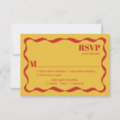 Coquette Bow Retro Wedding RSVP Karte (Vorderseite)