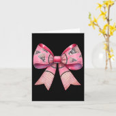 Coquette Bow Ribbon Badminton Shuttle Racket Pink Karte (Gelbe Blume)