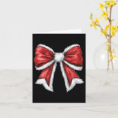 Coquette Bow Santa Claus Frohe Weihnachten Frauen  Karte (Gelbe Blume)