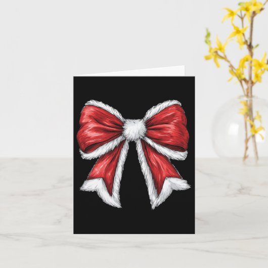 Coquette Bow Santa Claus Frohe Weihnachten Frauen  Karte (Gelbe Blume)