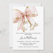 Coquette Bow Save The Date Sweet Sixteen Einladung (Vorderseite)